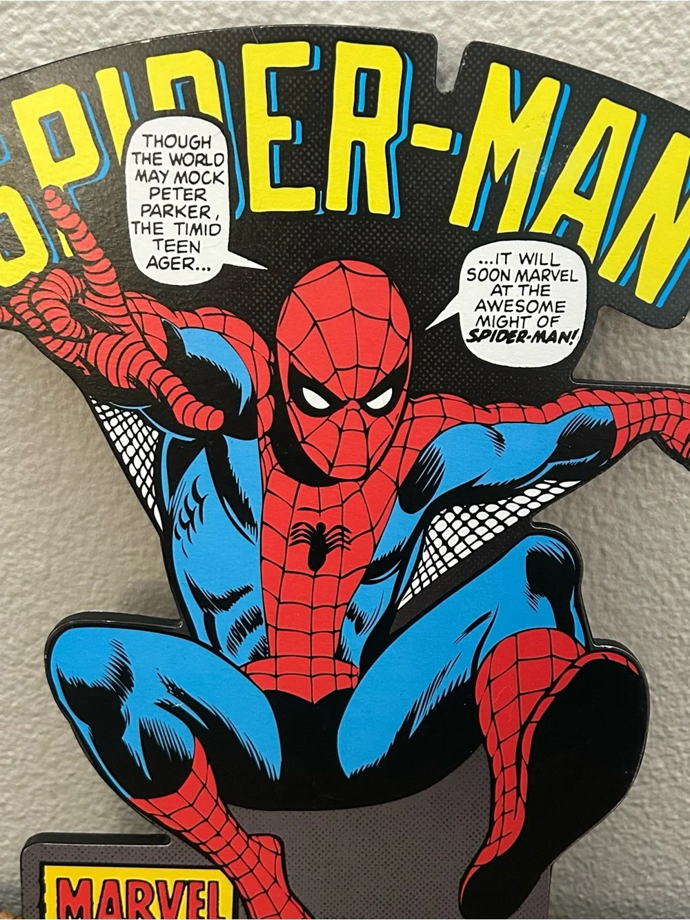 Marvel Spider-Man Comic Book MDF Hanging Wall Decor Sign, 10 x 13 in